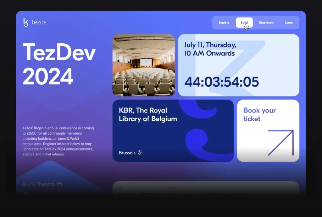 Промо-лендинг TezDev 2024: дата, площадка KBR и регистрация